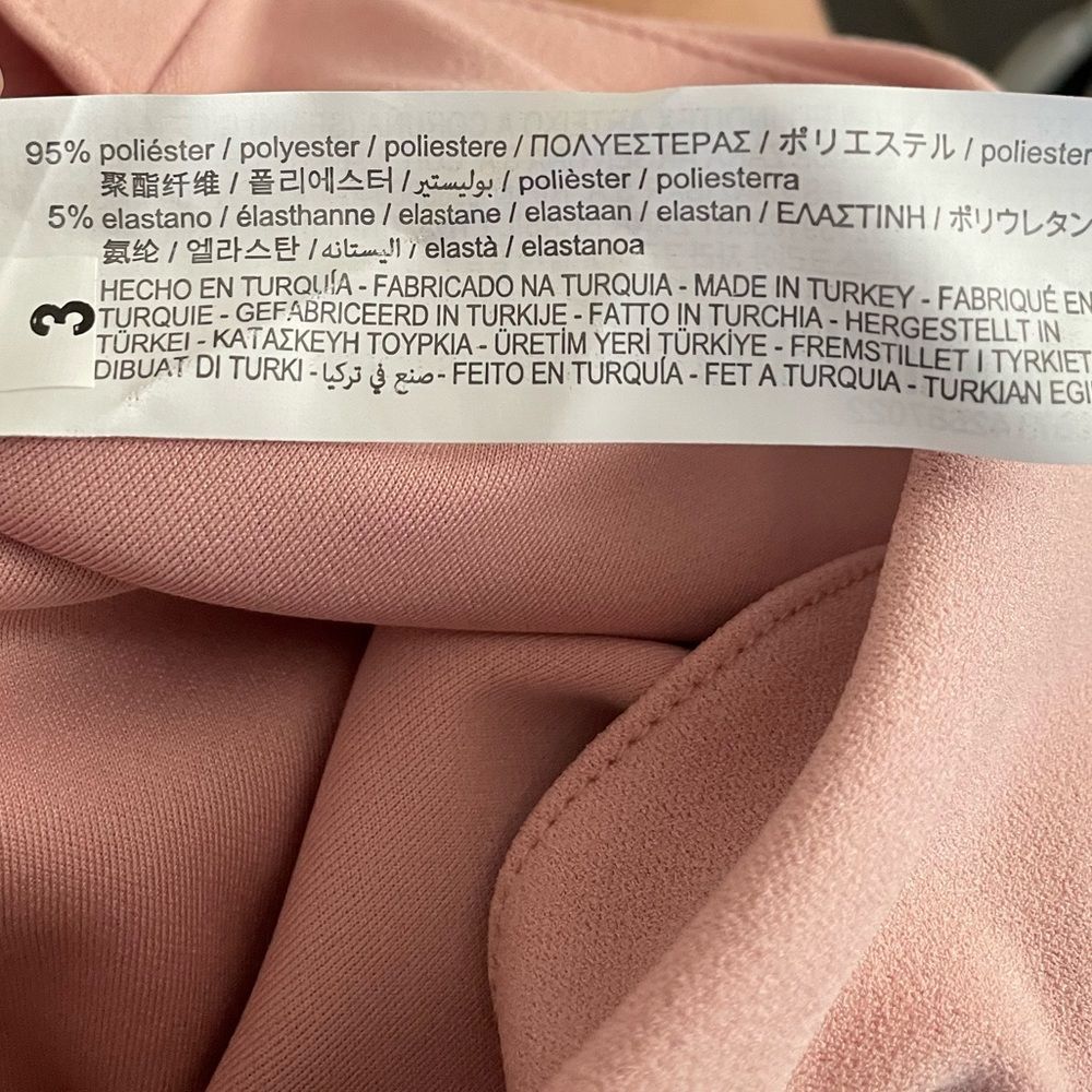 ZARA PALE PINK CROP TOP & SKIRT (sold as a set) LARGE 3067/132/030/18 - Picture 8 of 15